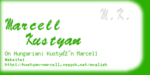 marcell kustyan business card